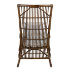 Rattan High Back Brown Dining Arm Chair