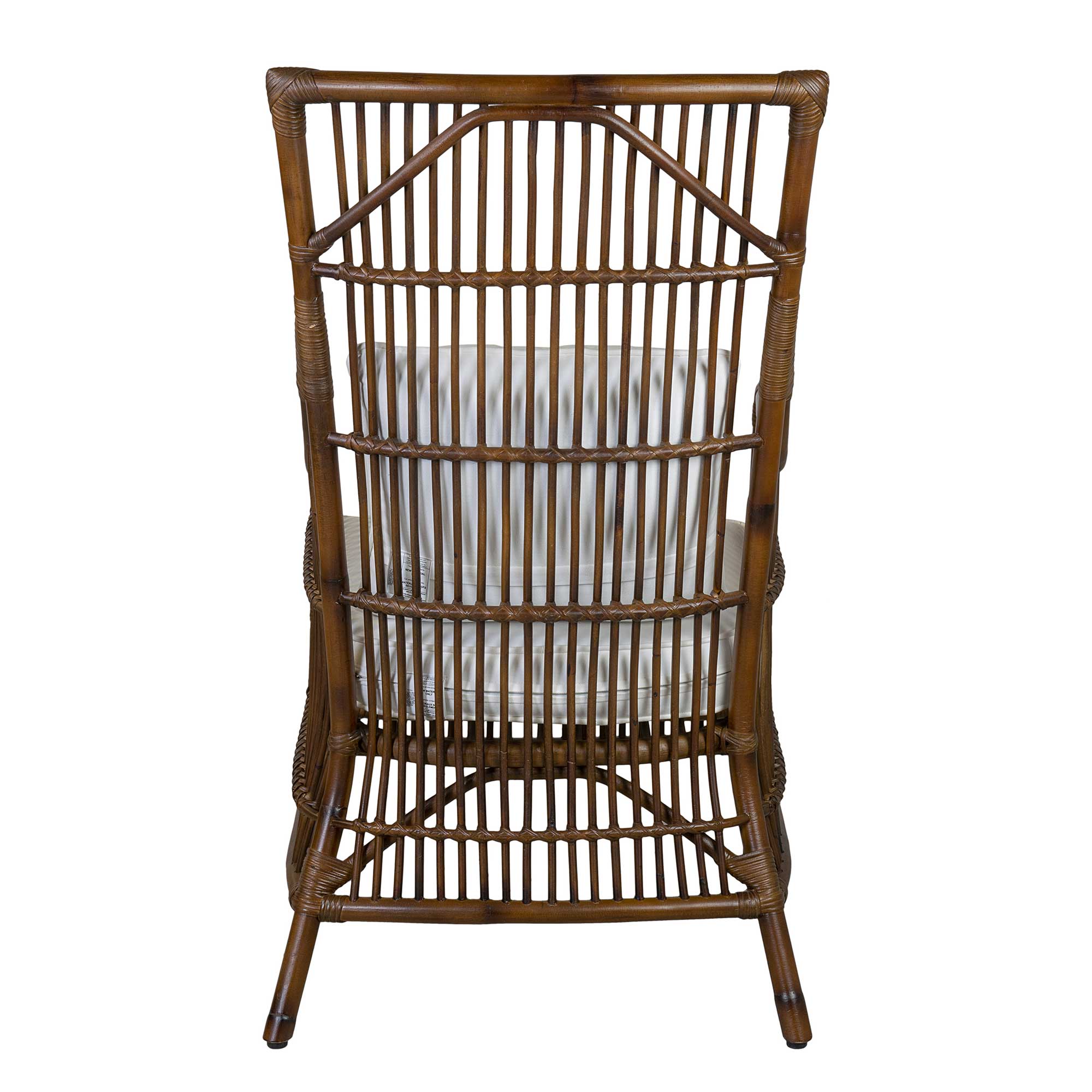 Rattan High Back Brown Dining Arm Chair