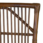 Rattan High Back Brown Dining Arm Chair