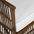 Rattan High Back Brown Dining Arm Chair