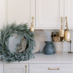 30 Flocked Cedar Wreath with Snow-Dusted Finish