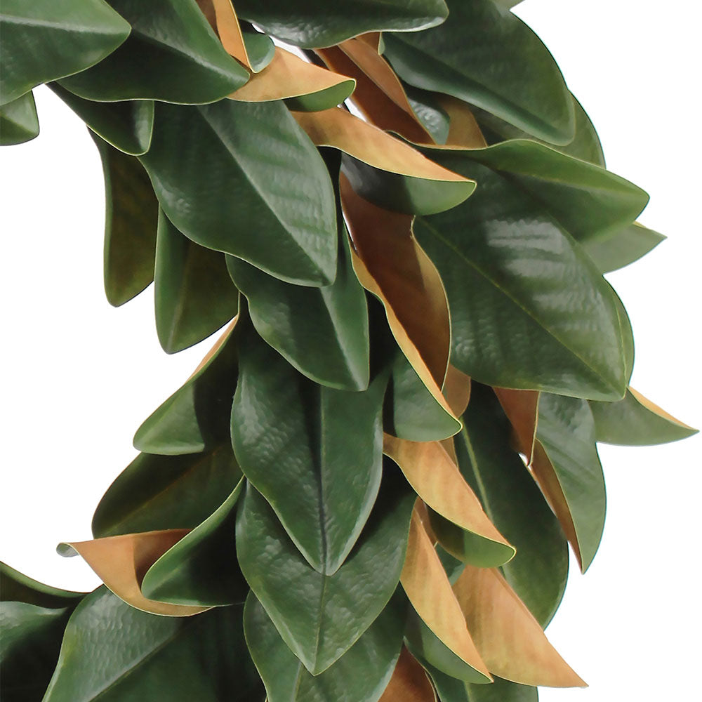 30 Lush Artificial Magnolia Leaf Wreath