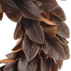 30 Lifelike Brown Magnolia Leaf Wreath