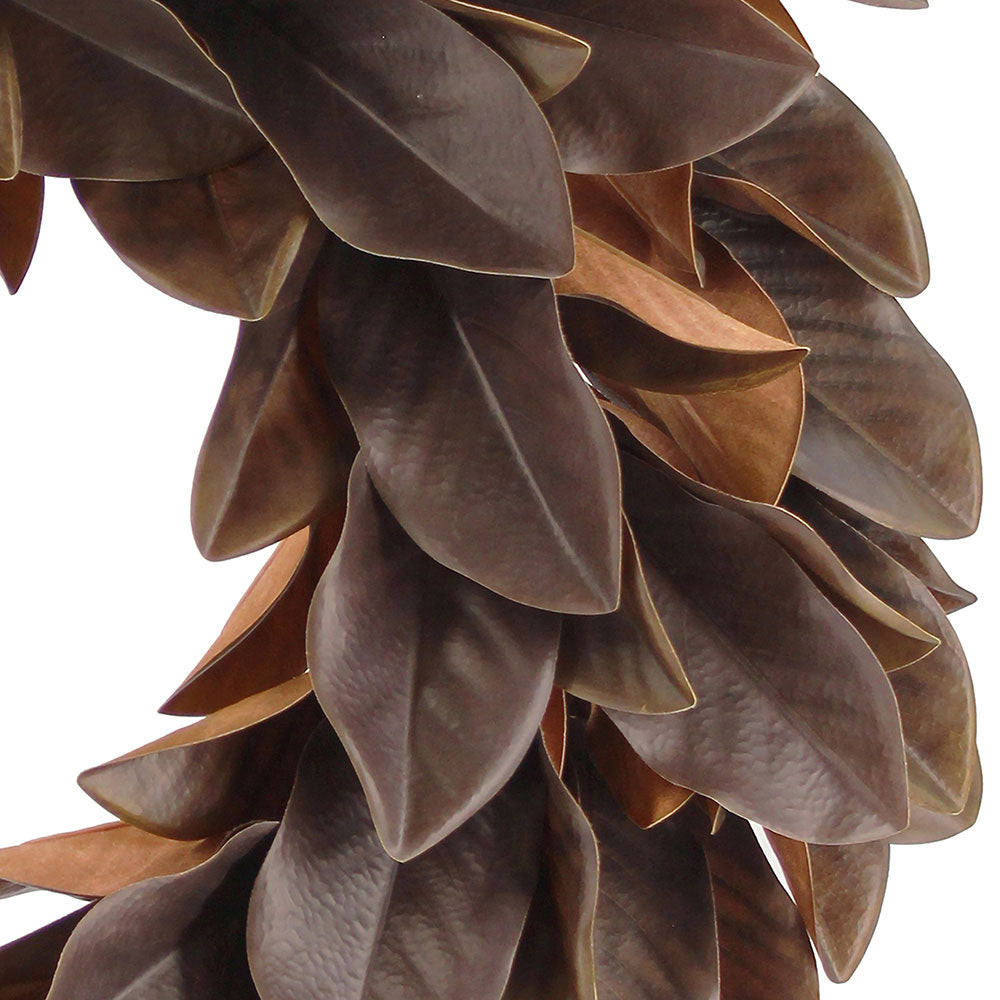30 Lifelike Brown Magnolia Leaf Wreath