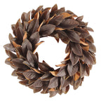 30 Lifelike Brown Magnolia Leaf Wreath