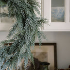 30 Flocked Cedar Wreath with Snow-Dusted Finish