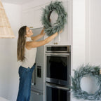 30 Flocked Cedar Wreath with Snow-Dusted Finish