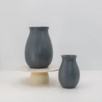 Handcrafted Warm Grey Aluminum Vase