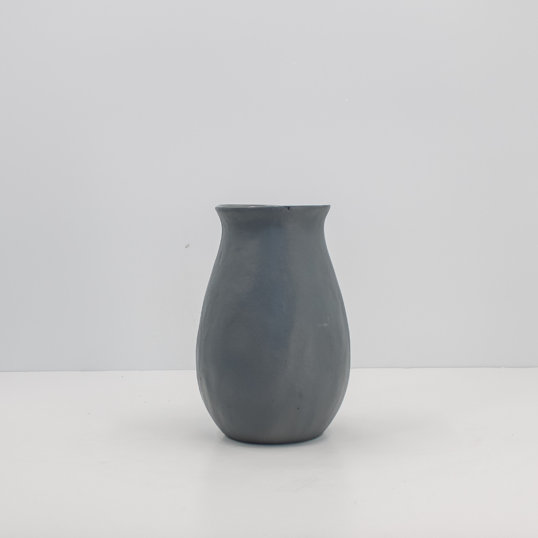 Handcrafted Warm Grey Aluminum Vase