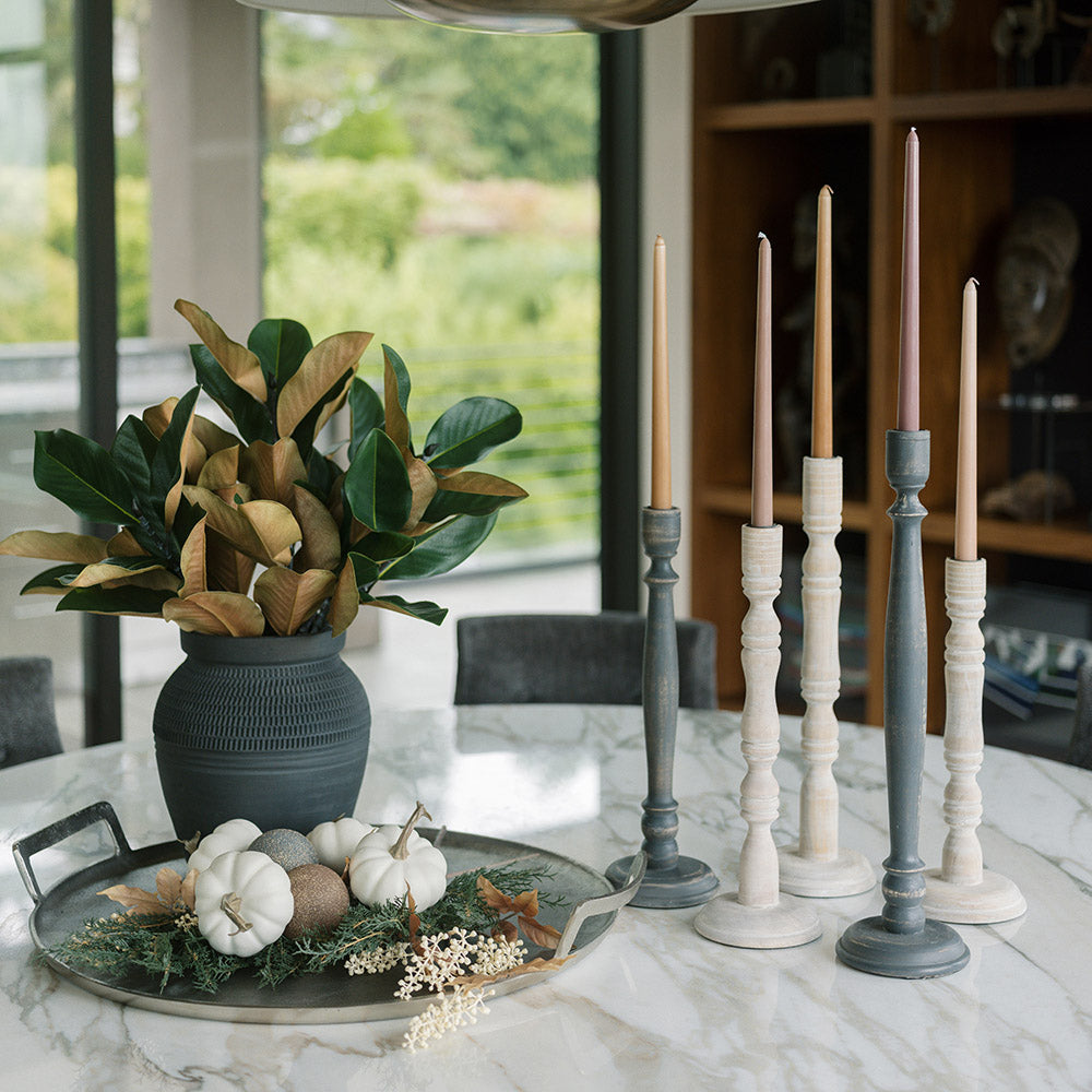 Lifelike 36 Faux Green Magnolia Leaf Stems, Set of 4