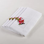 Hemstitched Santa Napkin, Set of 4
