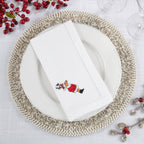 Embroidered Reindeer Table Napkin, Set of 4