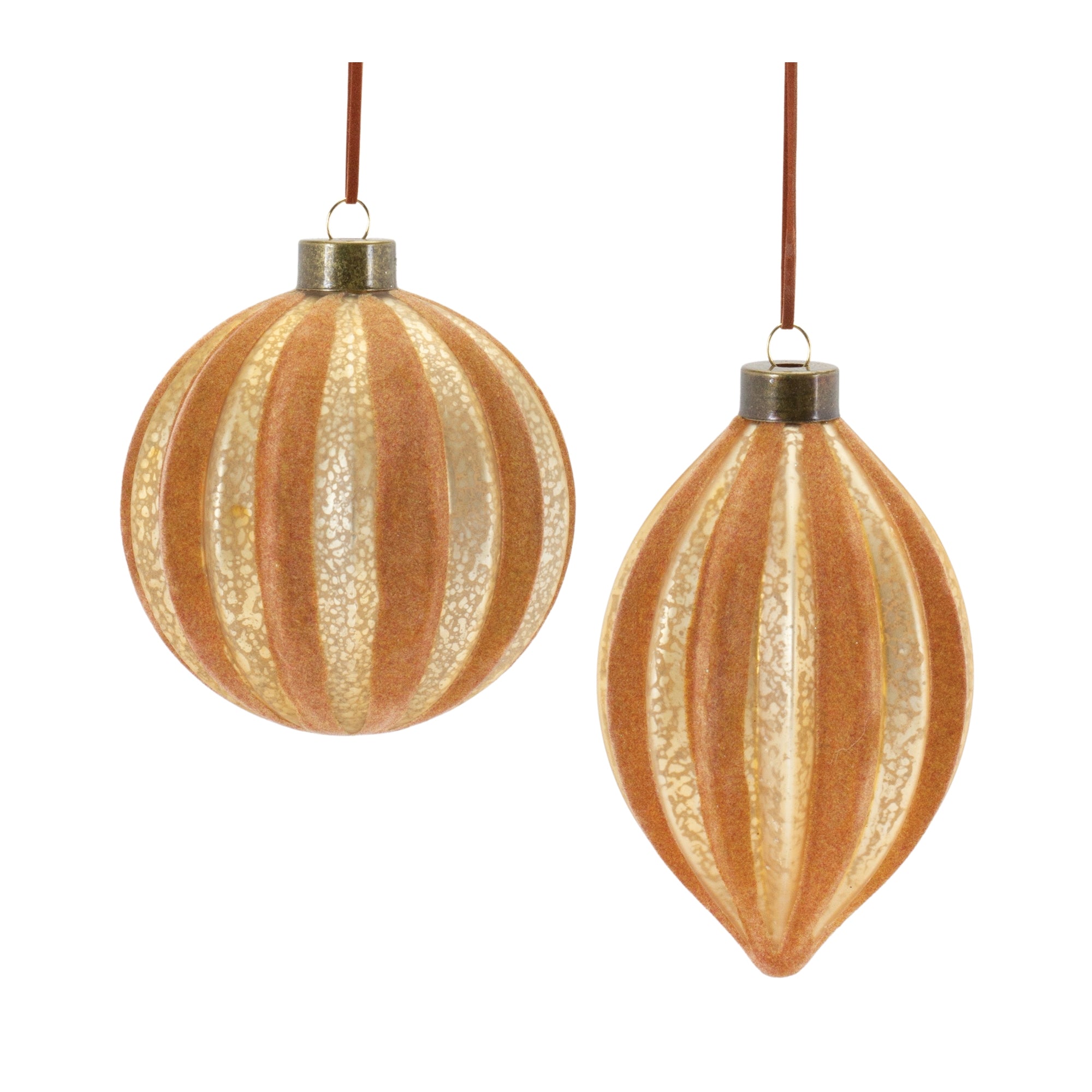 Ribbed Glass Ornament, Set of 12
