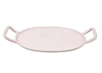 Aluminum Tray with Handle in Cream, 16 x 9.5 in