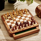 Magnetic Chess Set in Hand-Crafted Wooden Box