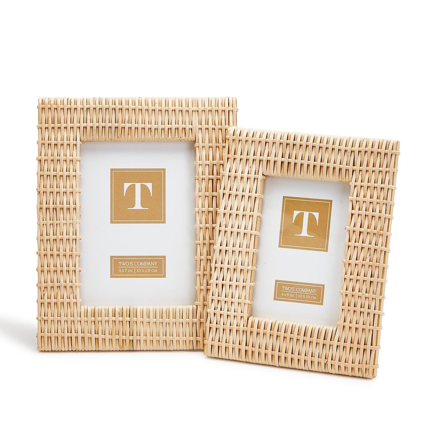 Criss Cross Weave Photo Frame, Set of 2