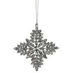 Beaded Snowflake & Star Christmas Ornaments, Set of 4