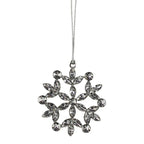 Beaded Snowflake & Star Christmas Ornaments, Set of 4