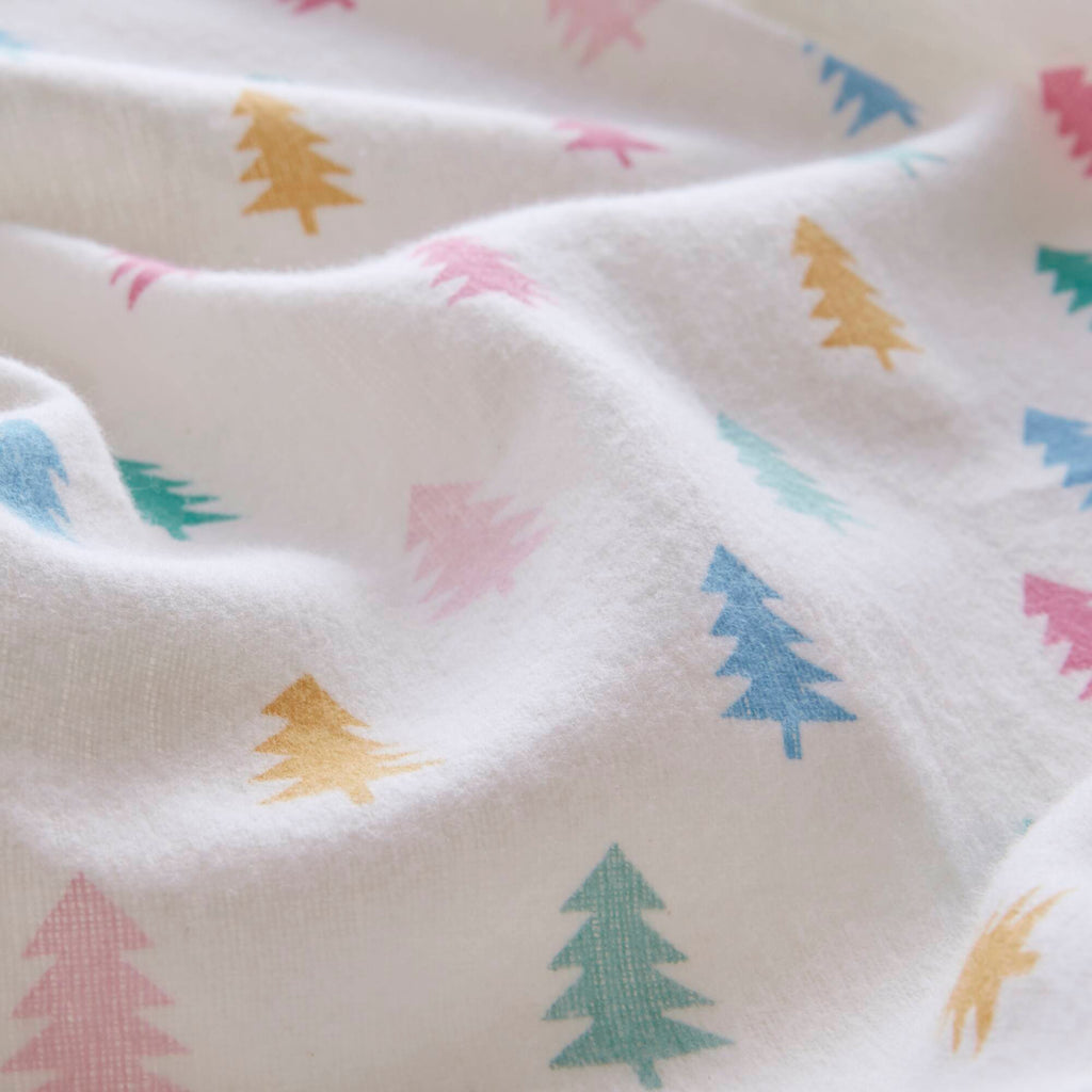 Tree Block 100% Cotton Flannel Pigment Printed Sheet Set