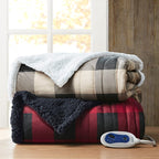 Oversized Mink to Berber Heated Throw