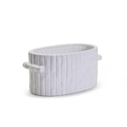 Faux Bamboo Oval Centerpiece / Cachepot with Handles