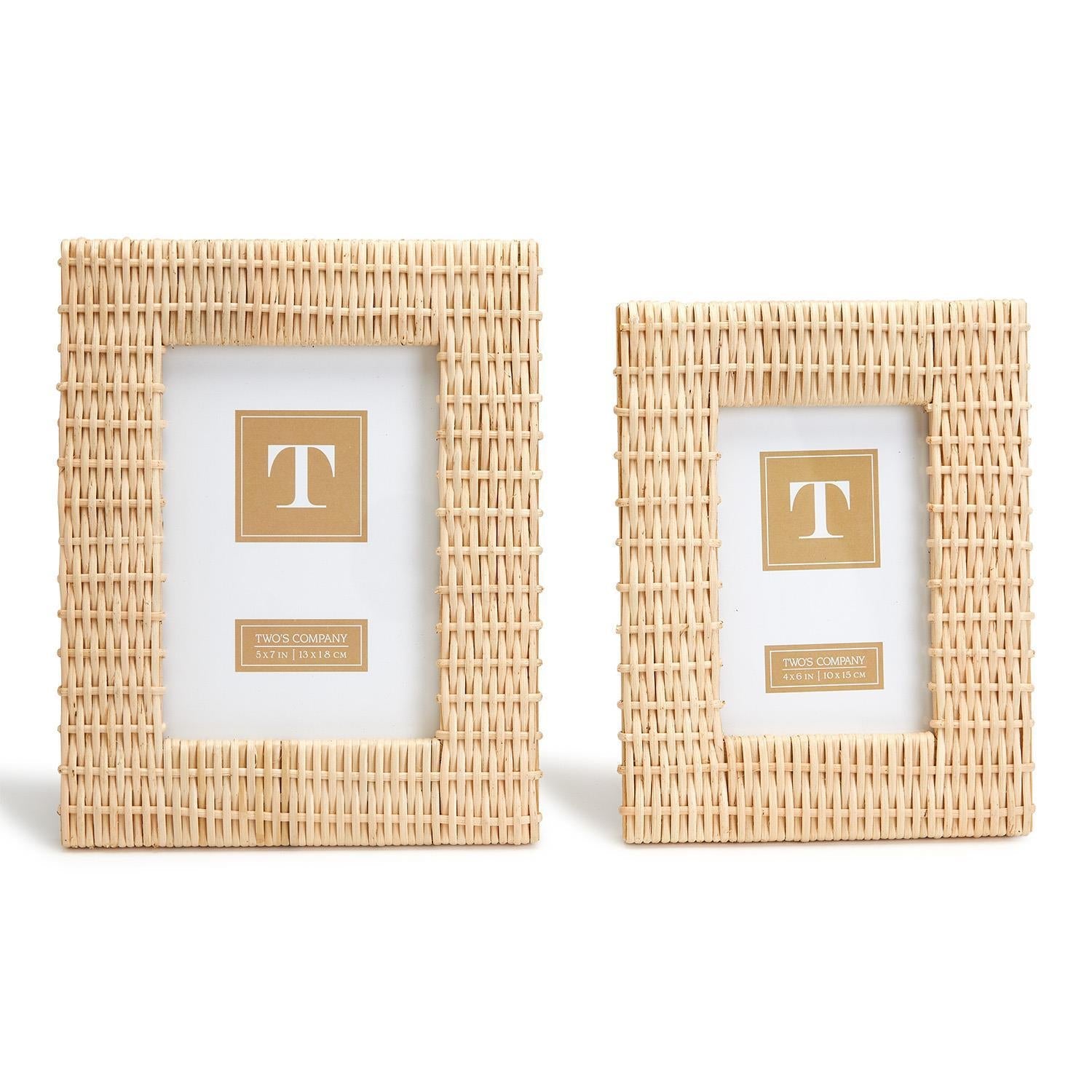 Criss Cross Weave Photo Frame, Set of 2