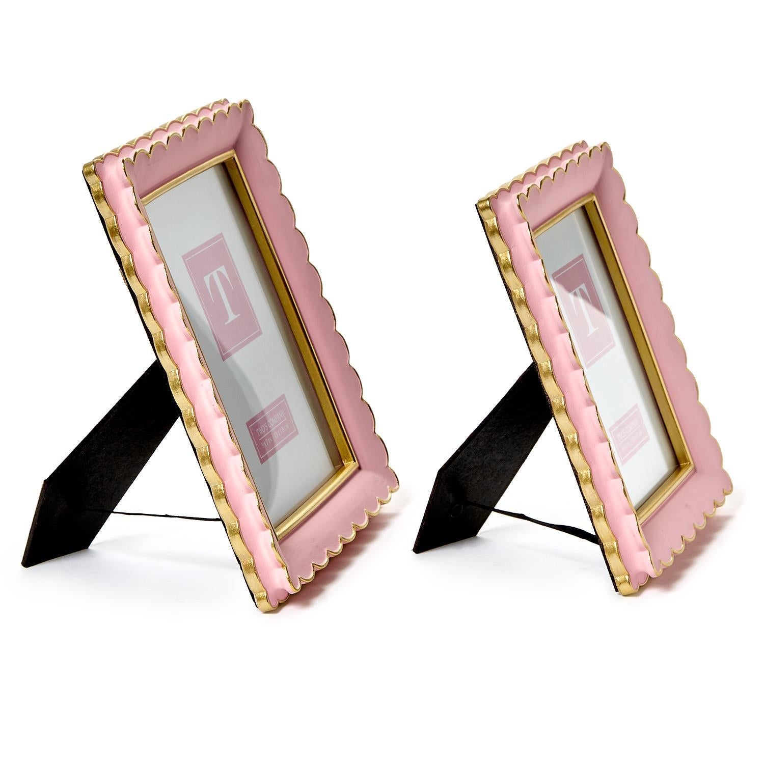 Scalloped Picture Frames, Set of 2