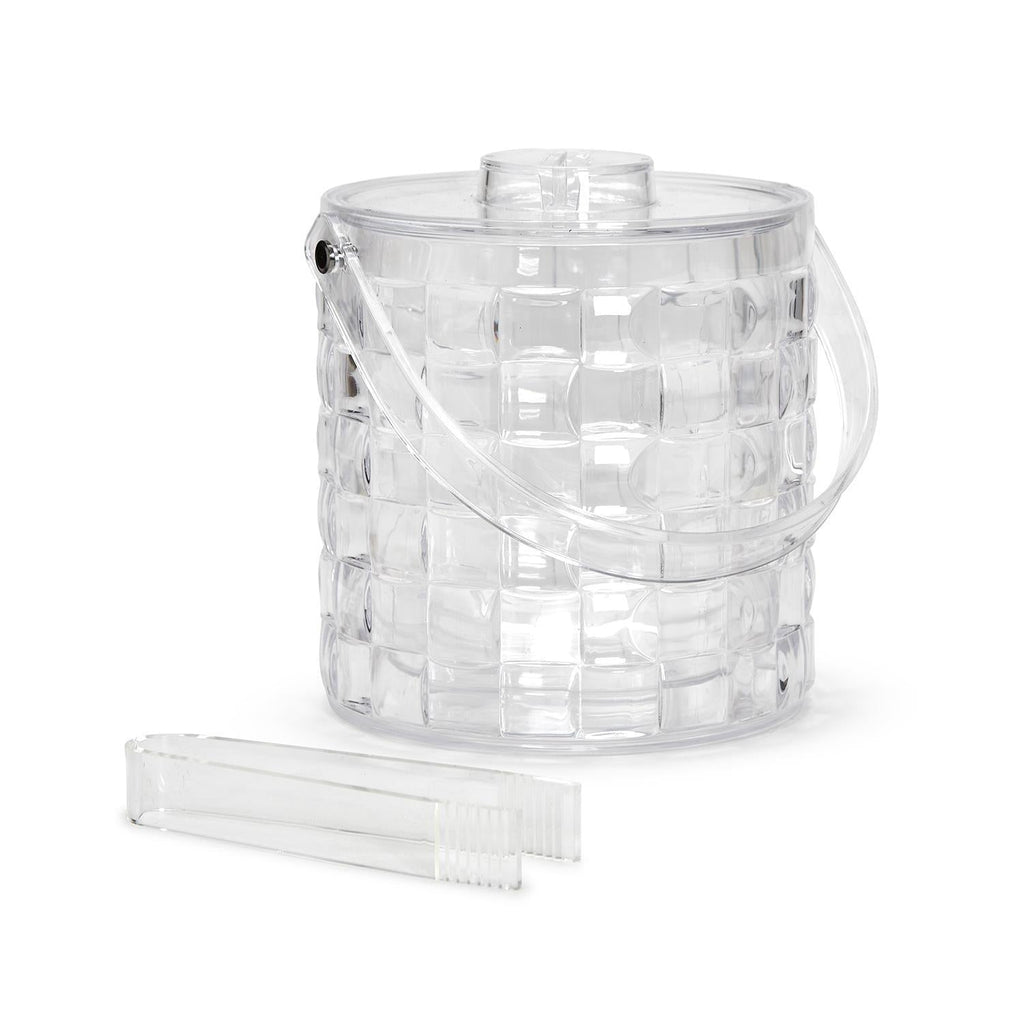 Cube Acrylic Ice Bucket with Tongs