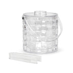 Cube Acrylic Ice Bucket with Tongs