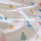 Tree Block 100% Cotton Flannel Pigment Printed Sheet Set