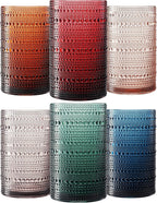 Eze Acrylic Highball Hobnail Glassware, Set of 6