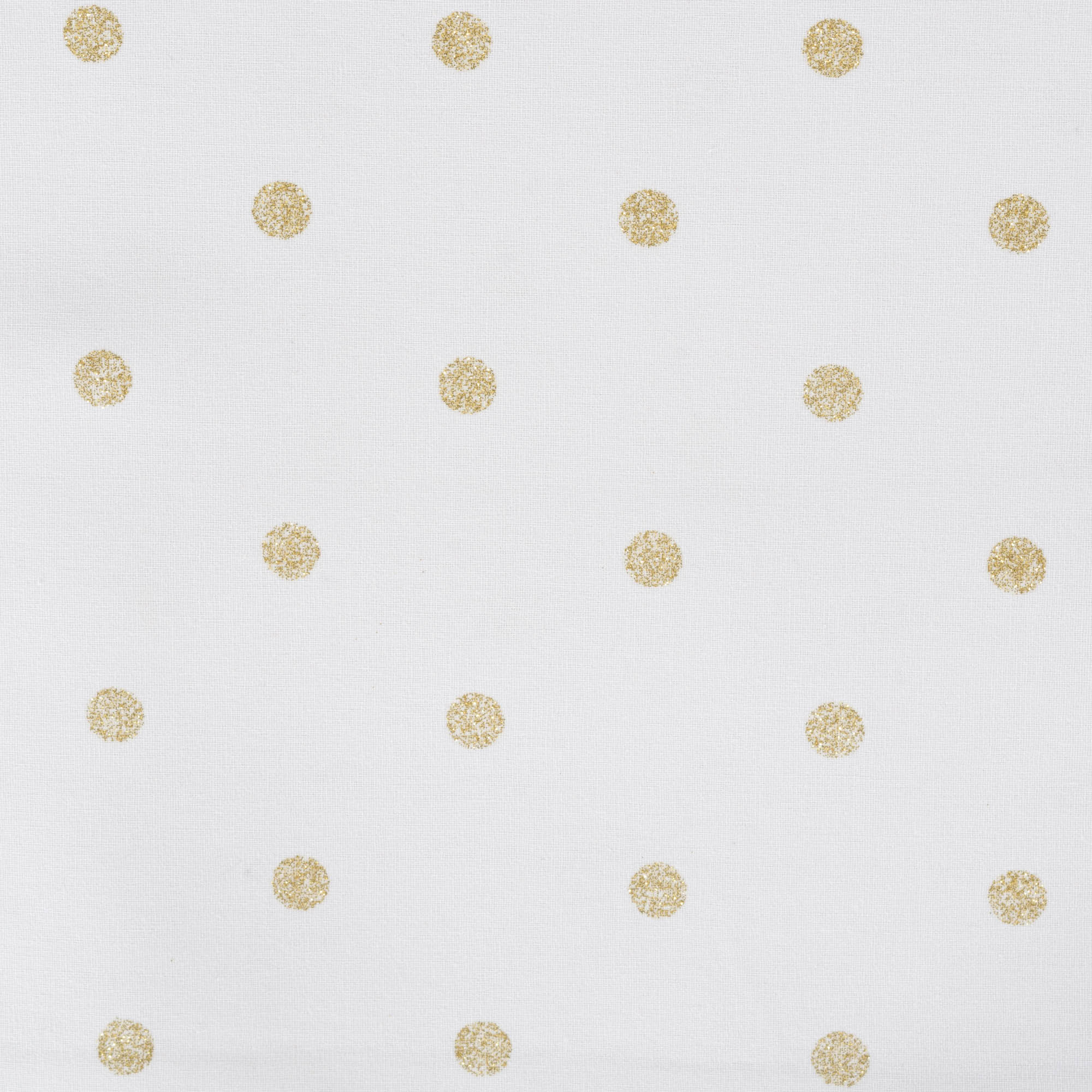 Metallic White & Gold Reversible Polka Dot Table Runner