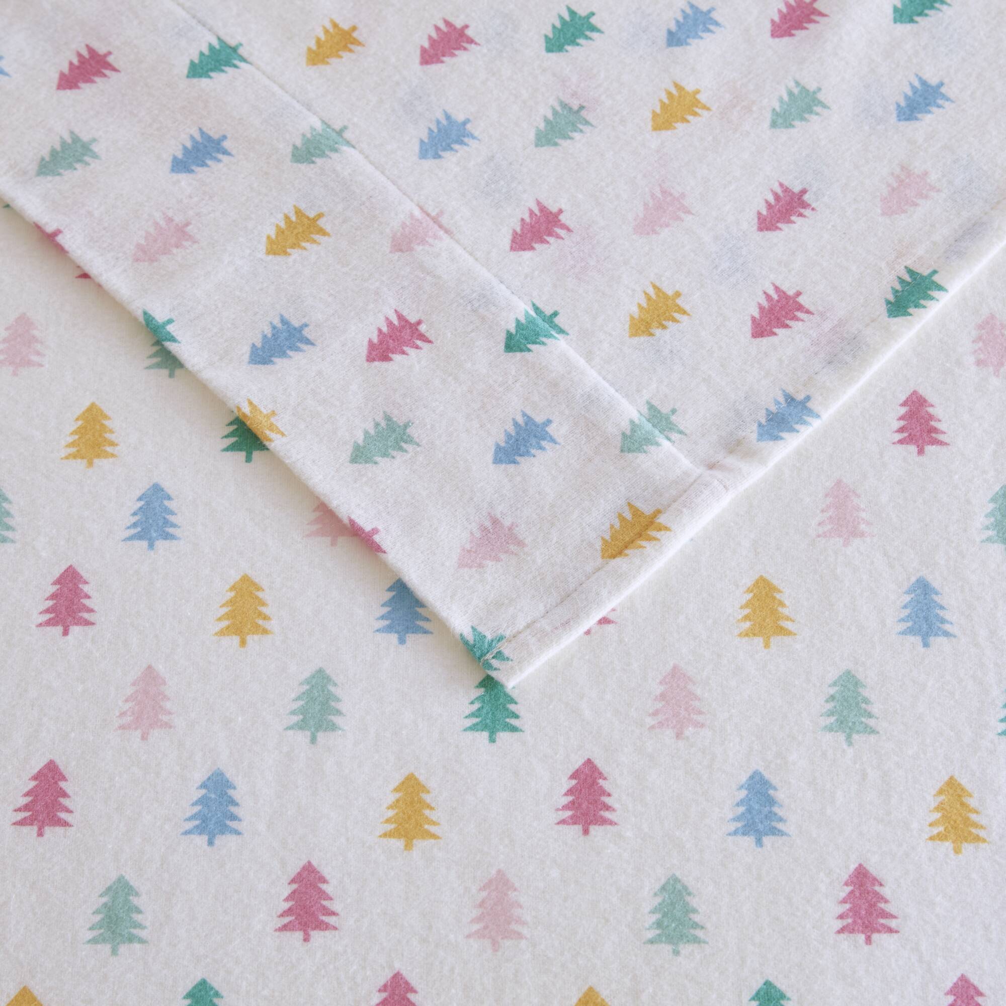 Tree Block 100% Cotton Flannel Pigment Printed Sheet Set