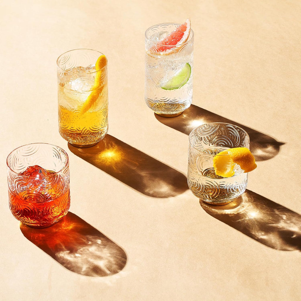 Metropolitan Highball Glassware, Set of 2 Clear