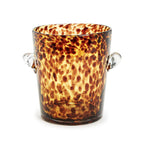 Tortoise Print Ice Bucket - Glass