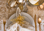 Gold Sequin Mesh 16x10' Table Runner Roll