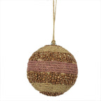 Jute Wrapped Christmas Ornaments, Set of 6