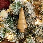 Mango Wood Tree Christmas Ornaments, Set of 3