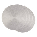 Metallic Silver Round Woven Placemats, Set Of 4