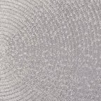 Metallic Silver Round Woven Placemats, Set Of 4