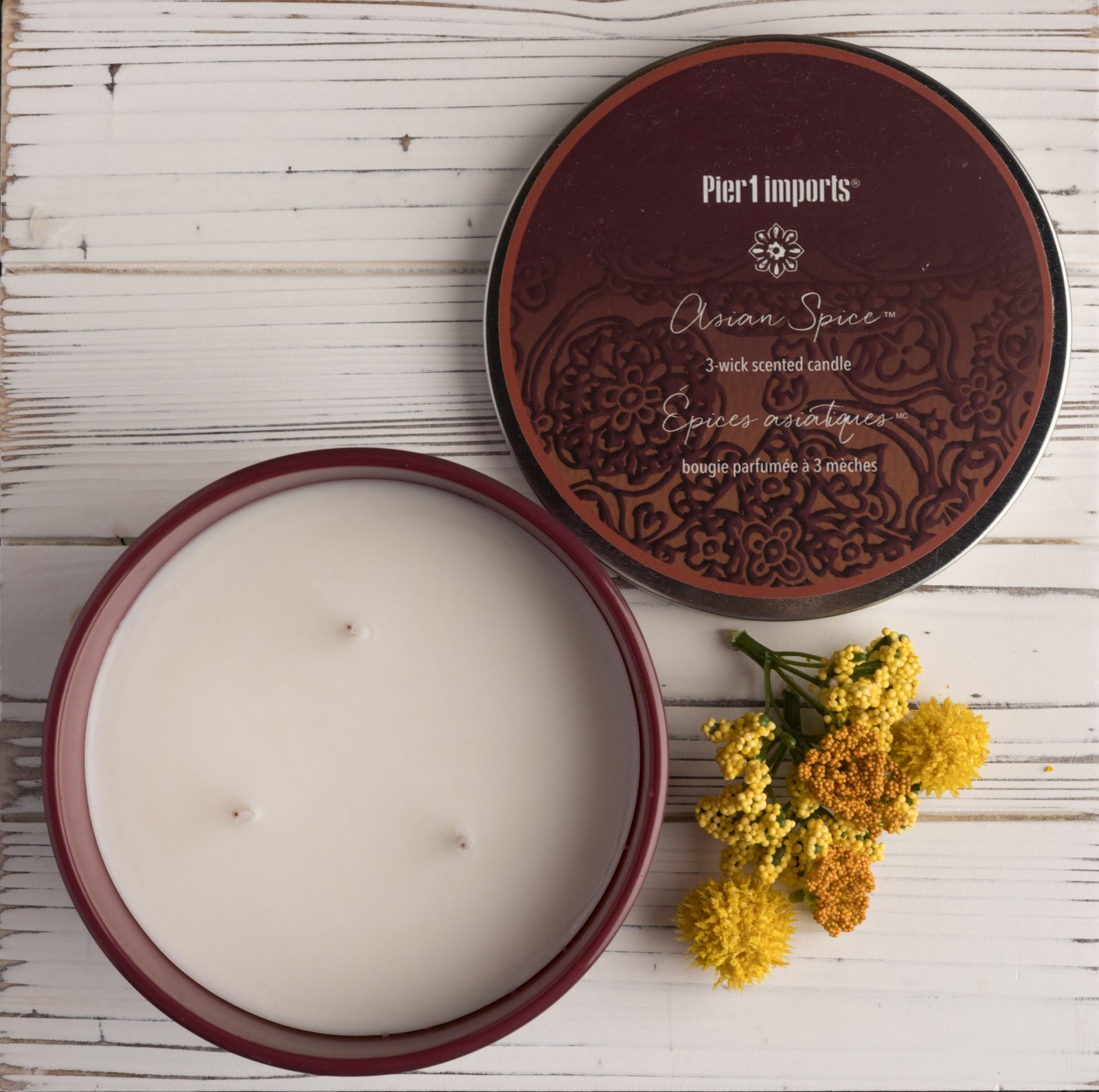 Pier 1 Asian Spice® Filled 3-Wick Candle 14oz