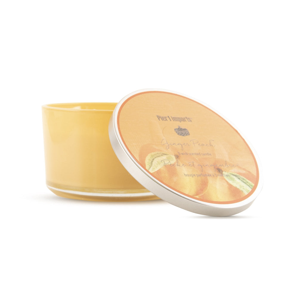 Pier 1 Ginger Peach ® Filled 3-Wick Candle 14oz