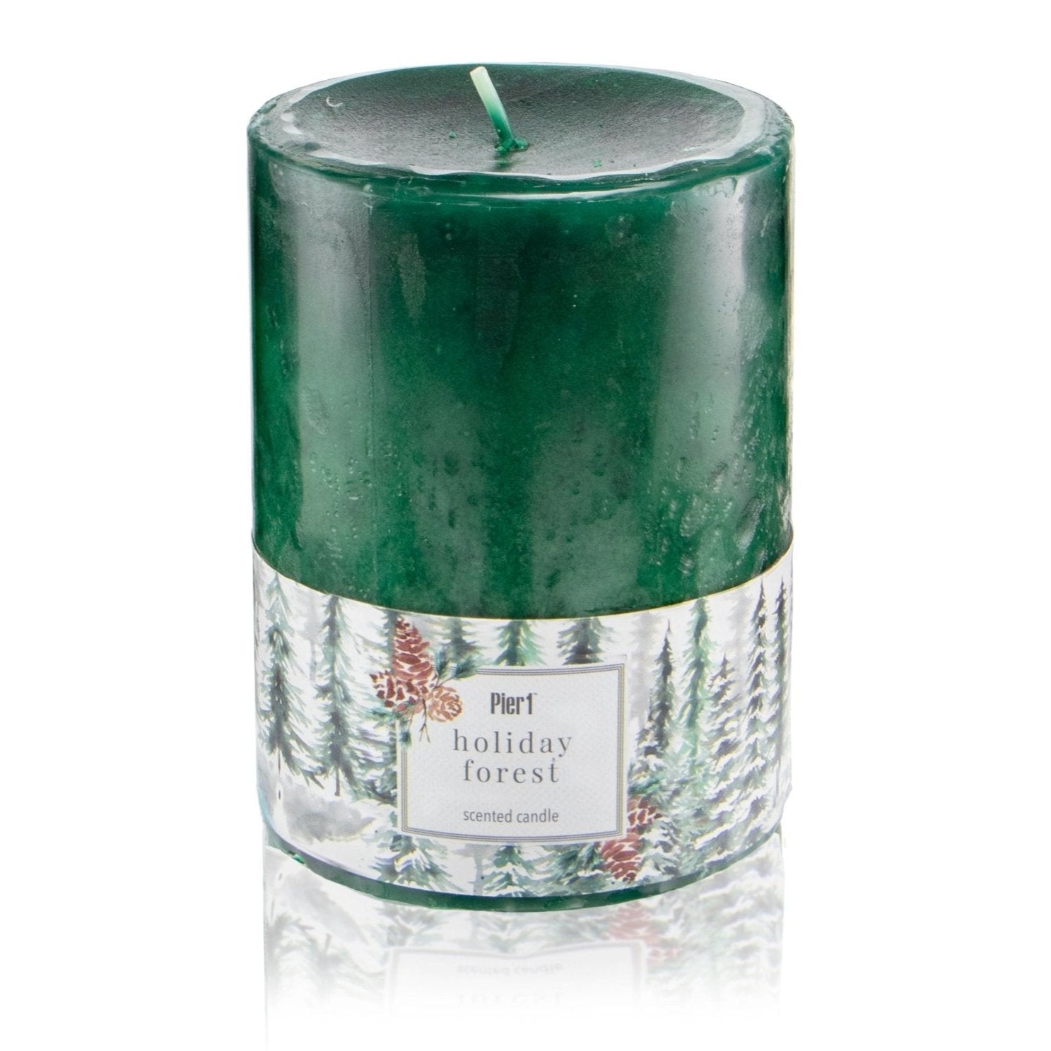 Pier 1 Holiday Forest 3x4 Pillar Candle, Set of 2