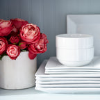 Pier 1 Luminous Porcelain Square White Salad Plates, Set of 6