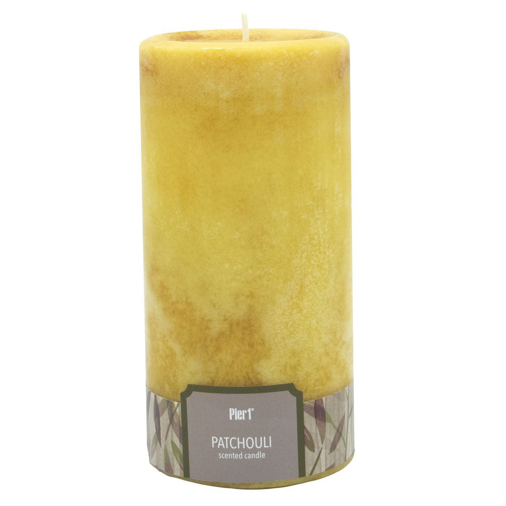 Pier 1 Patchouli 3x6 Solid Pillar Candle