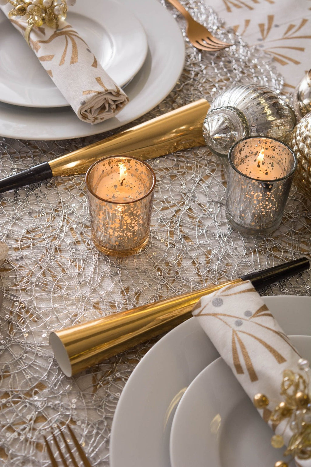 Silver Sequin Mesh 16x10' Table Runner Roll