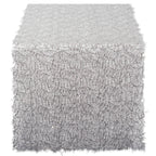 Silver Sequin Mesh 16x10' Table Runner Roll
