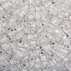 Silver Sequin Mesh 16x10' Table Runner Roll