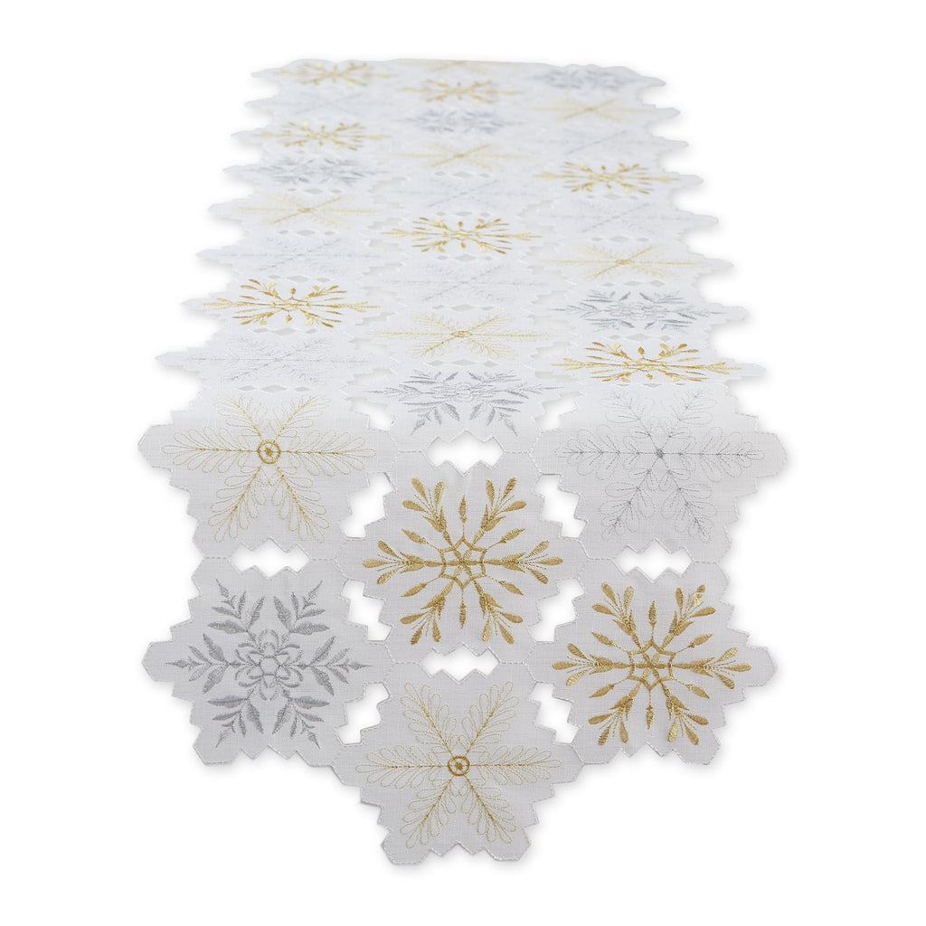 Snowflakes Embroidered Table Runner