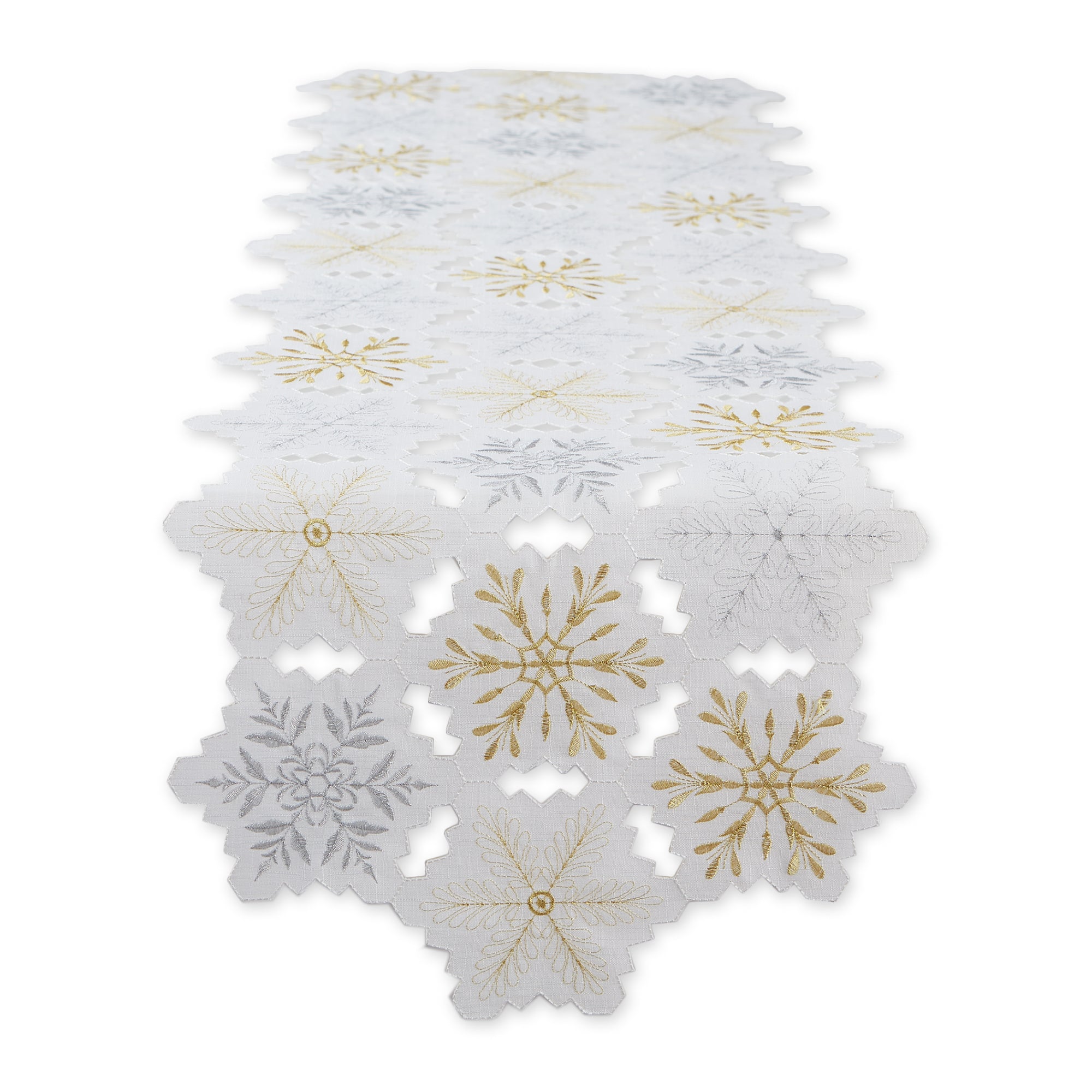 Snowflakes Embroidered Table Runner
